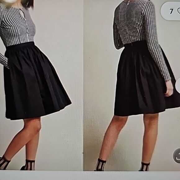 Modcloth dress retro houndstooth black and white size large - Picture 1 of 7